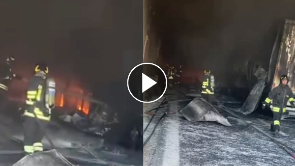 Maxi Incendio A14, Il Video Dei Soccorsi Tra Le Fiamme Che Divampano | LA7